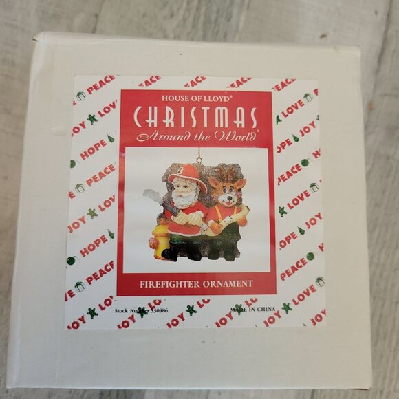 House Of Lloyd Christmas Around The World Firefighter Ornament Santa & Reindeer - Picture 3 of 4